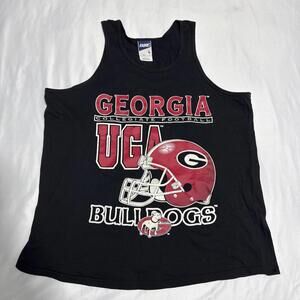 georgia bulldogs Collegiate Football Vintage BIKE Tag Made In USA Tank Top NICE!